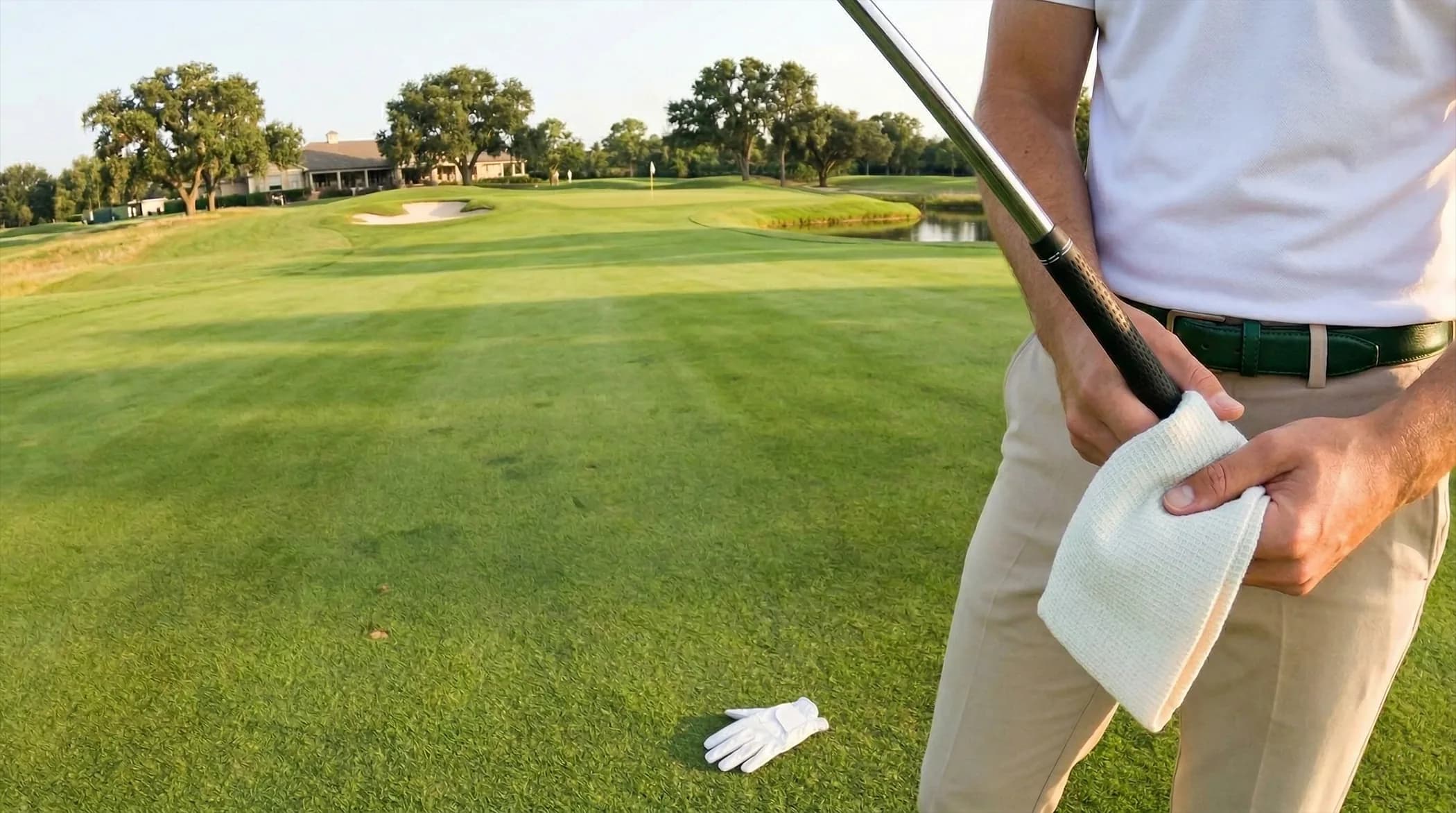 Gorilla Gold Golf grip-enhancing towel product packaging